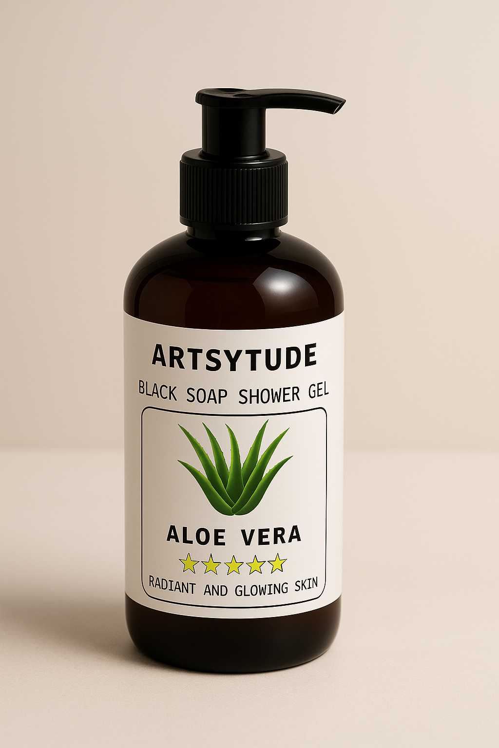 Aloe Vera Black Soap Shower Gel