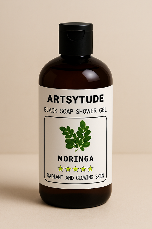 Moringa Black Soap Shower Gel