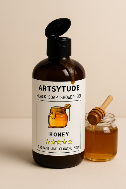 Honey Black Soap Shower Gel