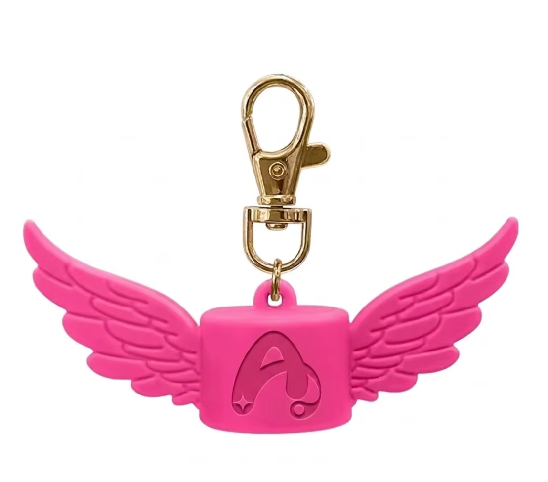 Silicone lip balm holder key chain ring
