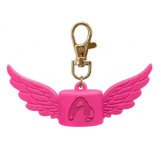 Silicone lip balm holder key chain ring