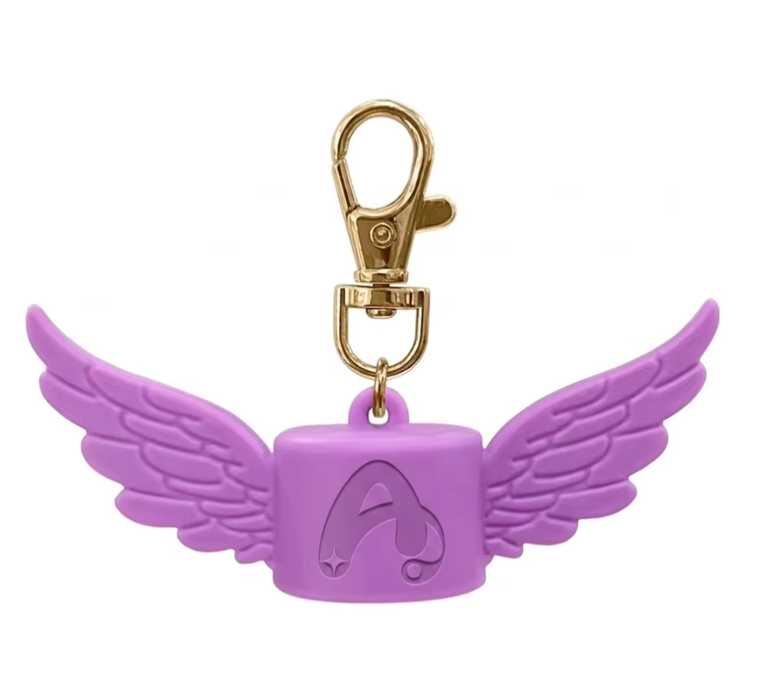 Silicone lip balm holder key chain ring