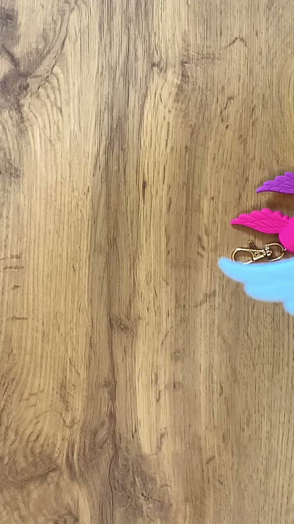 Silicone lip balm holder key chain ring